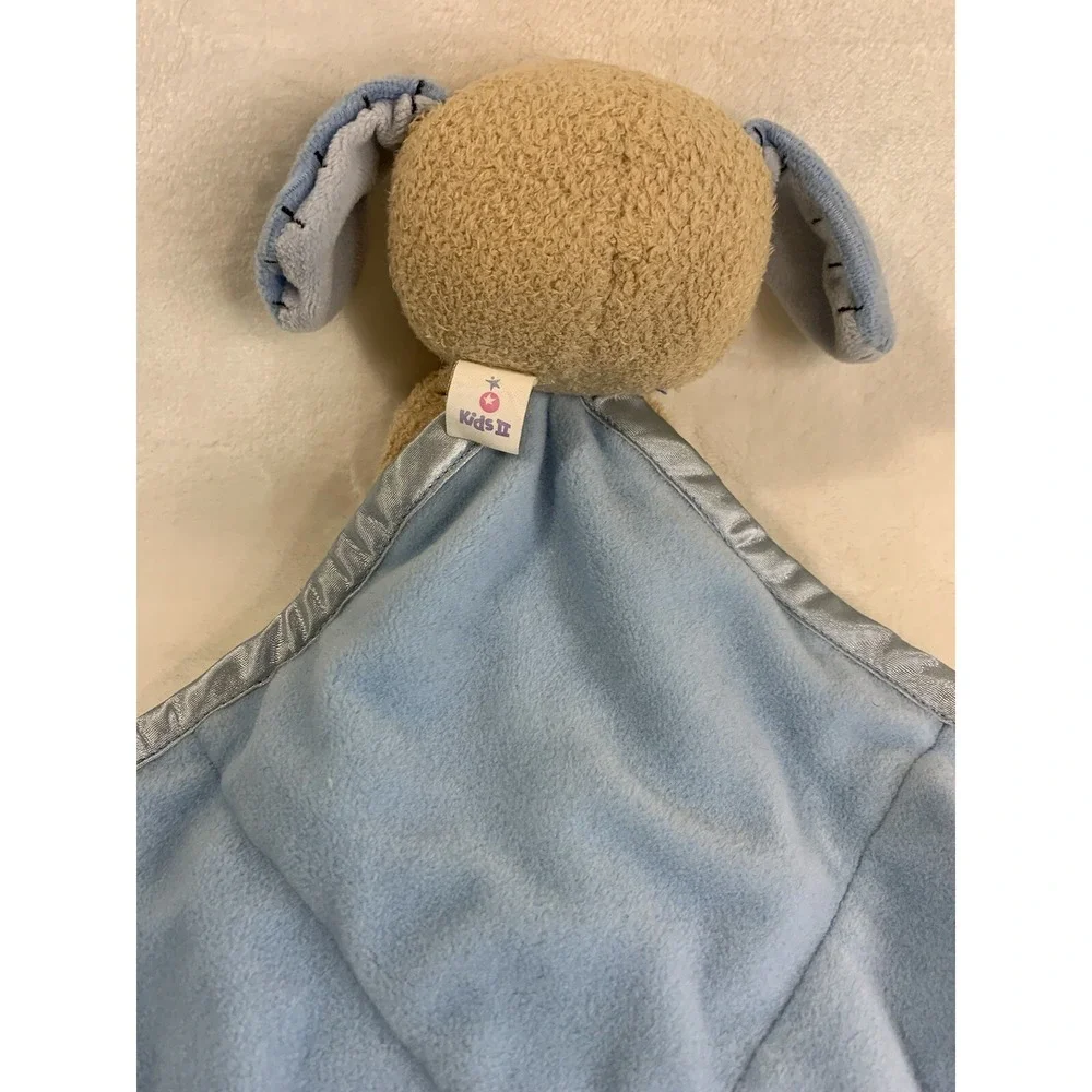 Kids II Baby Dog Puppy Plush Lovey Security Blanket Bedtime Prayer Praying Satin